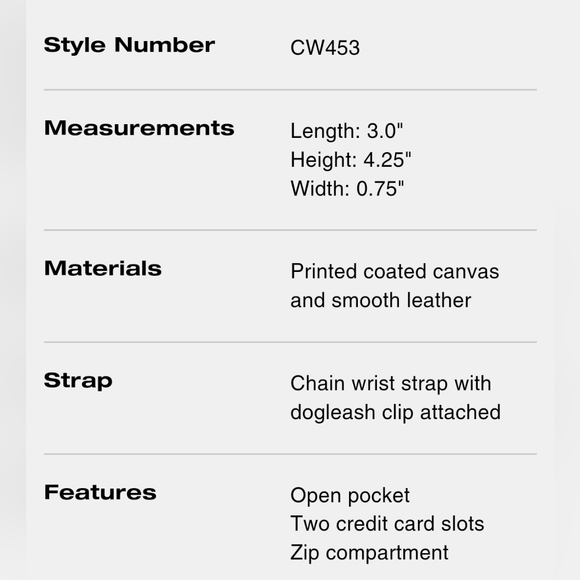 Coach Zip Card Case With  Heart Bolt Print - Picture 4 of 14